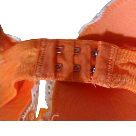 Hers By Herman Women's Orange Adjustable Strap Padded Push Up Bra Size 34C! NWT! - Picture 10 of 13